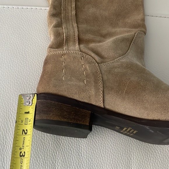 Vis-a-Vis Tall Suede Tan Boots - Picture 8 of 9